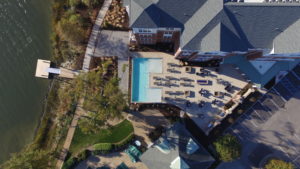 Covepointe aerial view of pool