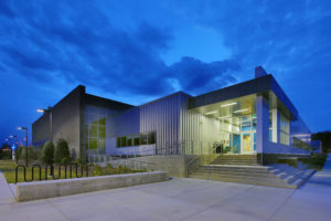 Wake Tech North Campus night exterior