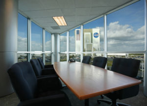 John F Kennedy Space center conference room overlooking