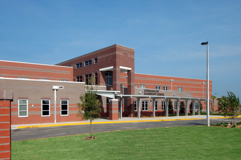 Sawgrass Bay Elementary school exterior view of the building - Clancy ...