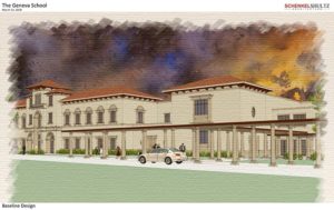 Exterior rendering by Clacny & Theys Construction Company