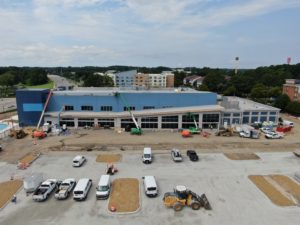 Demonstration of construction site logistics